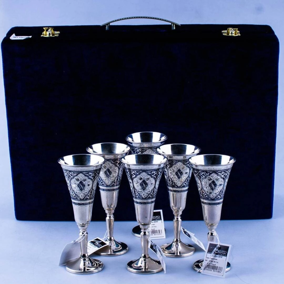 бокалы из серебра кубачи