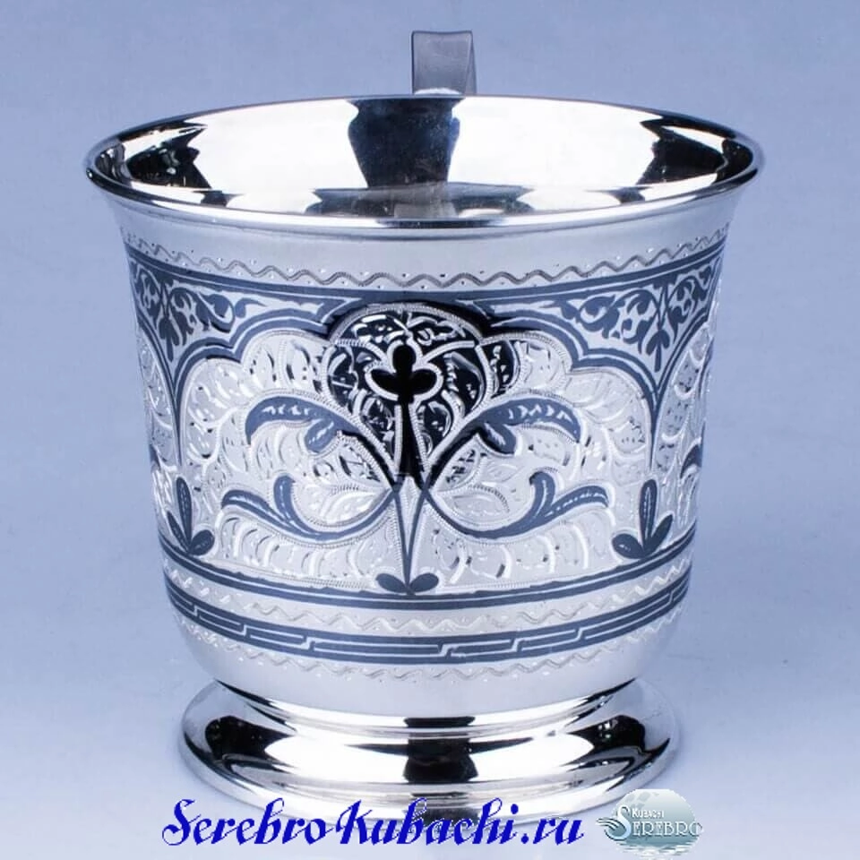 серебряная большая кружка