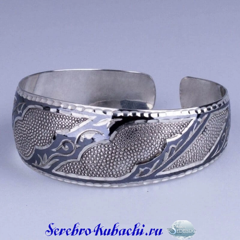 Женский серебряный браслет "День-Ночь"