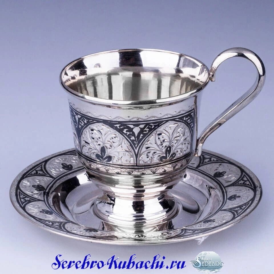 чайная пара из серебра