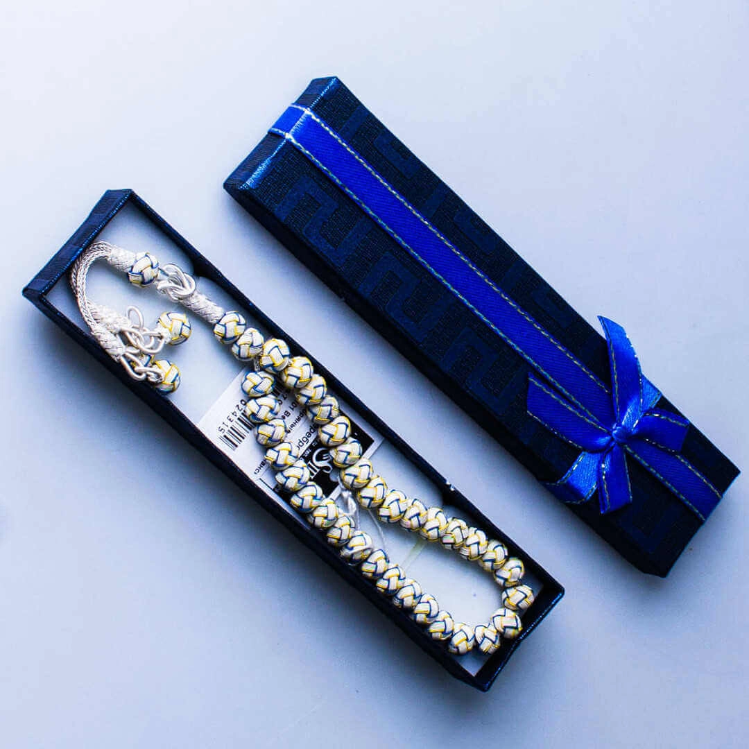 четки серебряные цветные в футляре