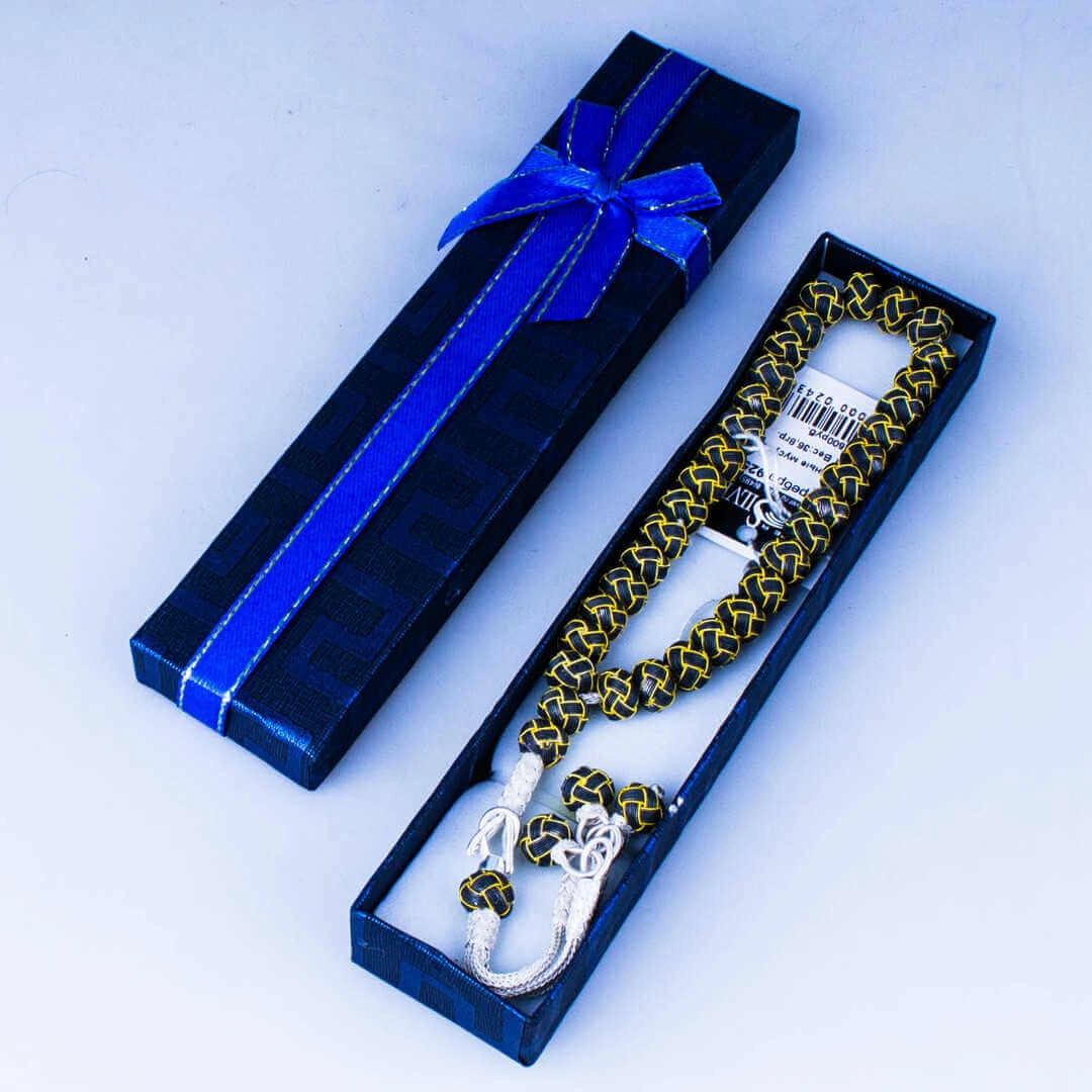 четки серебряные цветные в футляре