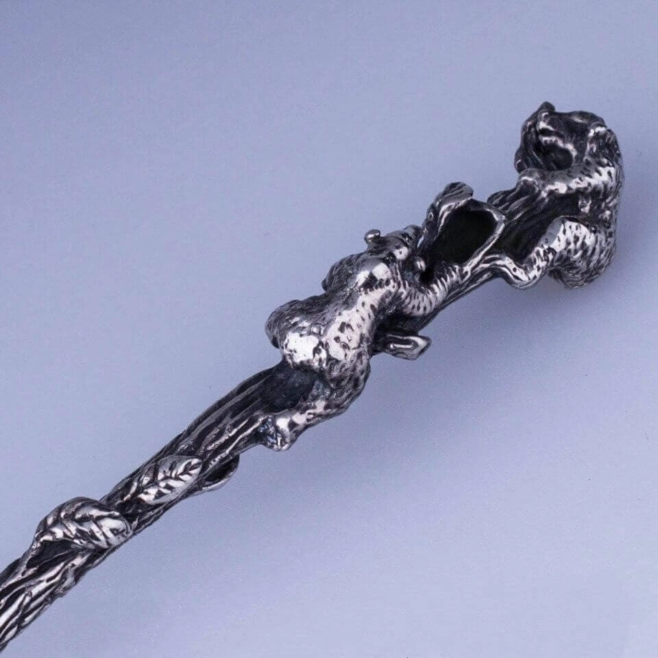 детская серебряная ложка медвежата