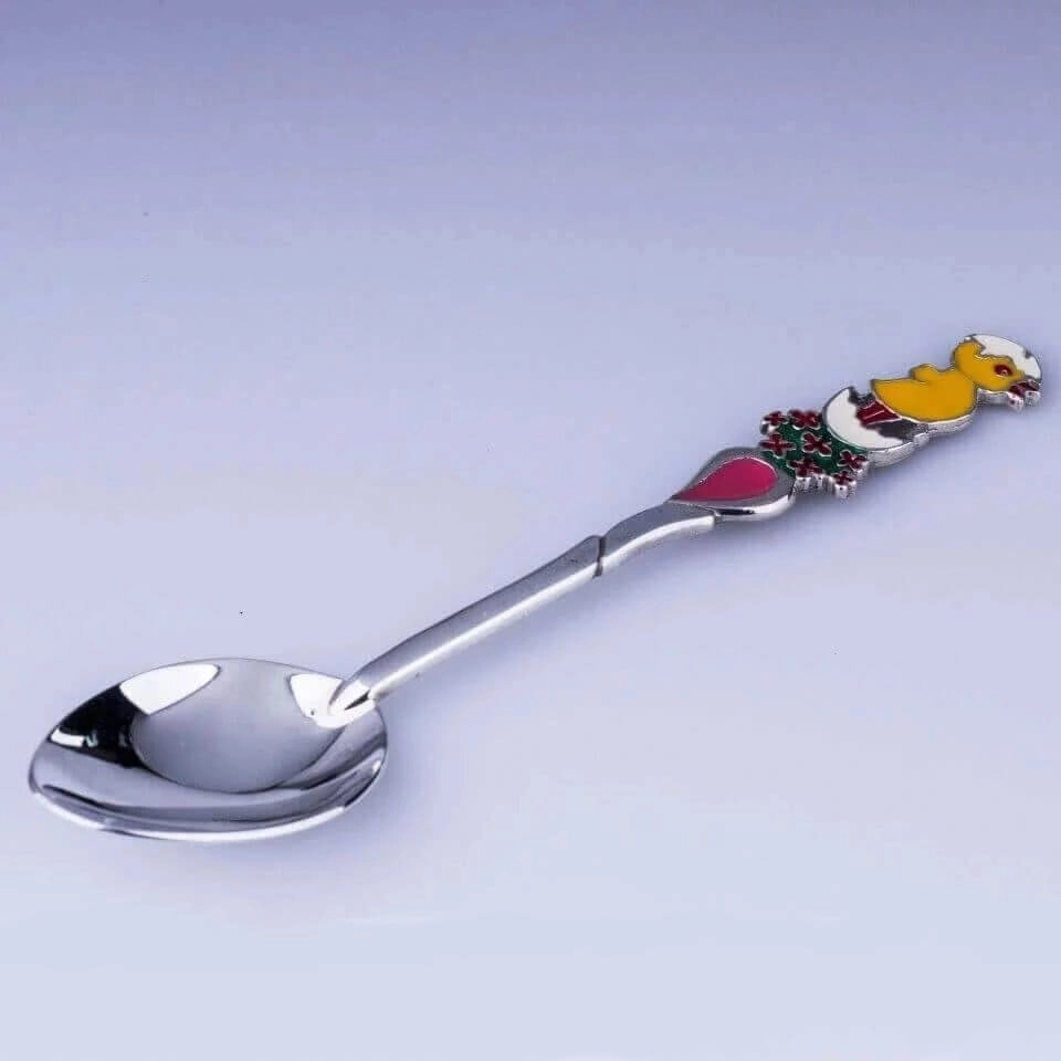 серебряная детская ложка