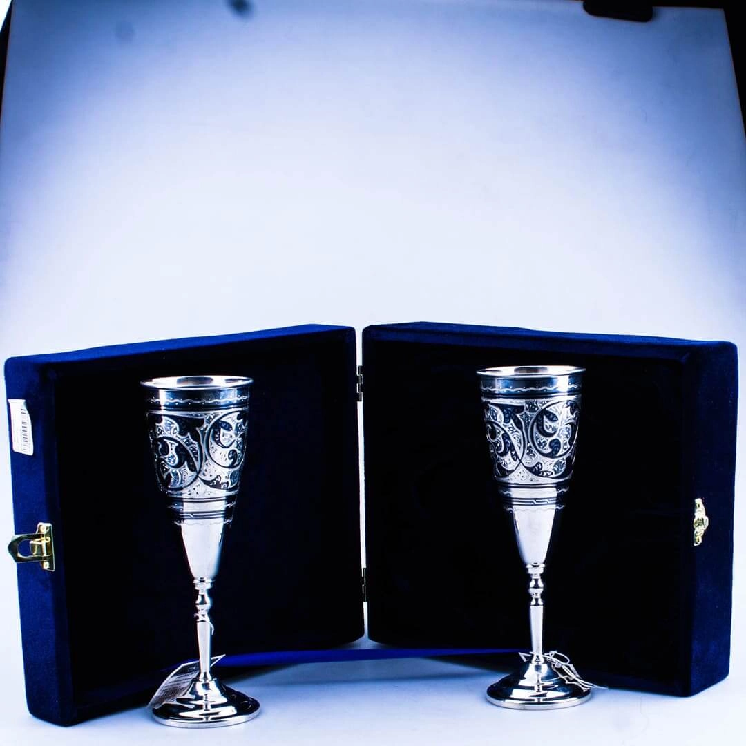 серебряные свадебные бокалы