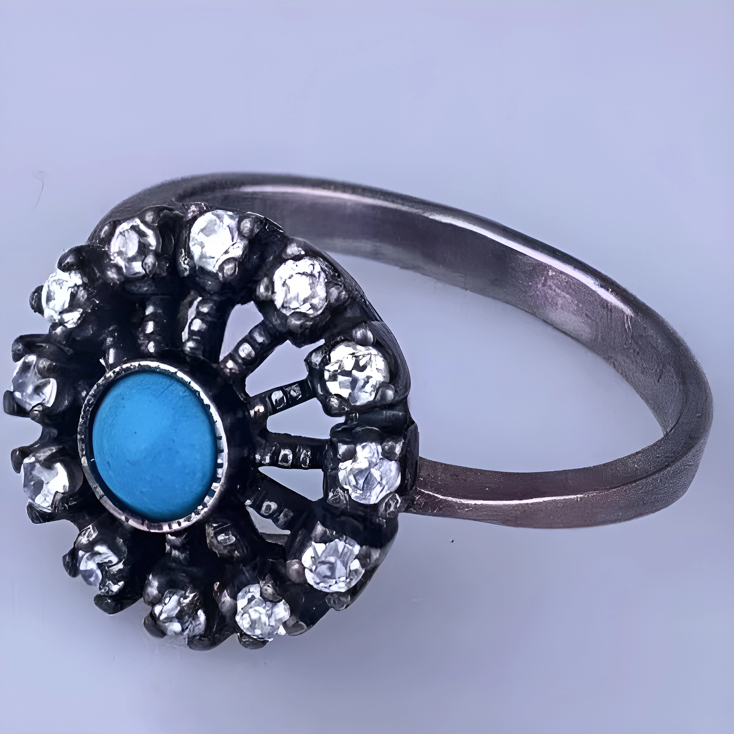 серебряное кольцо с бирюзой