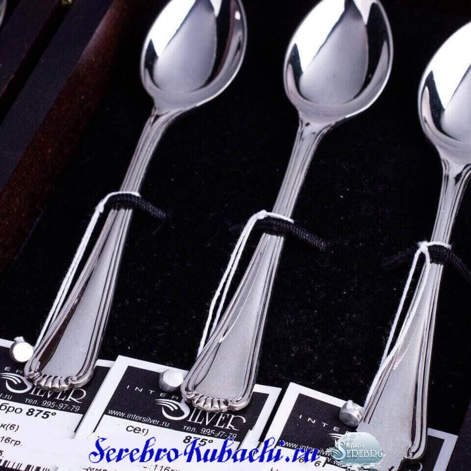 набор серебряных кофейных ложек