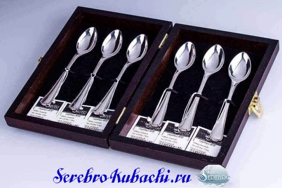 набор серебряных кофейных ложек