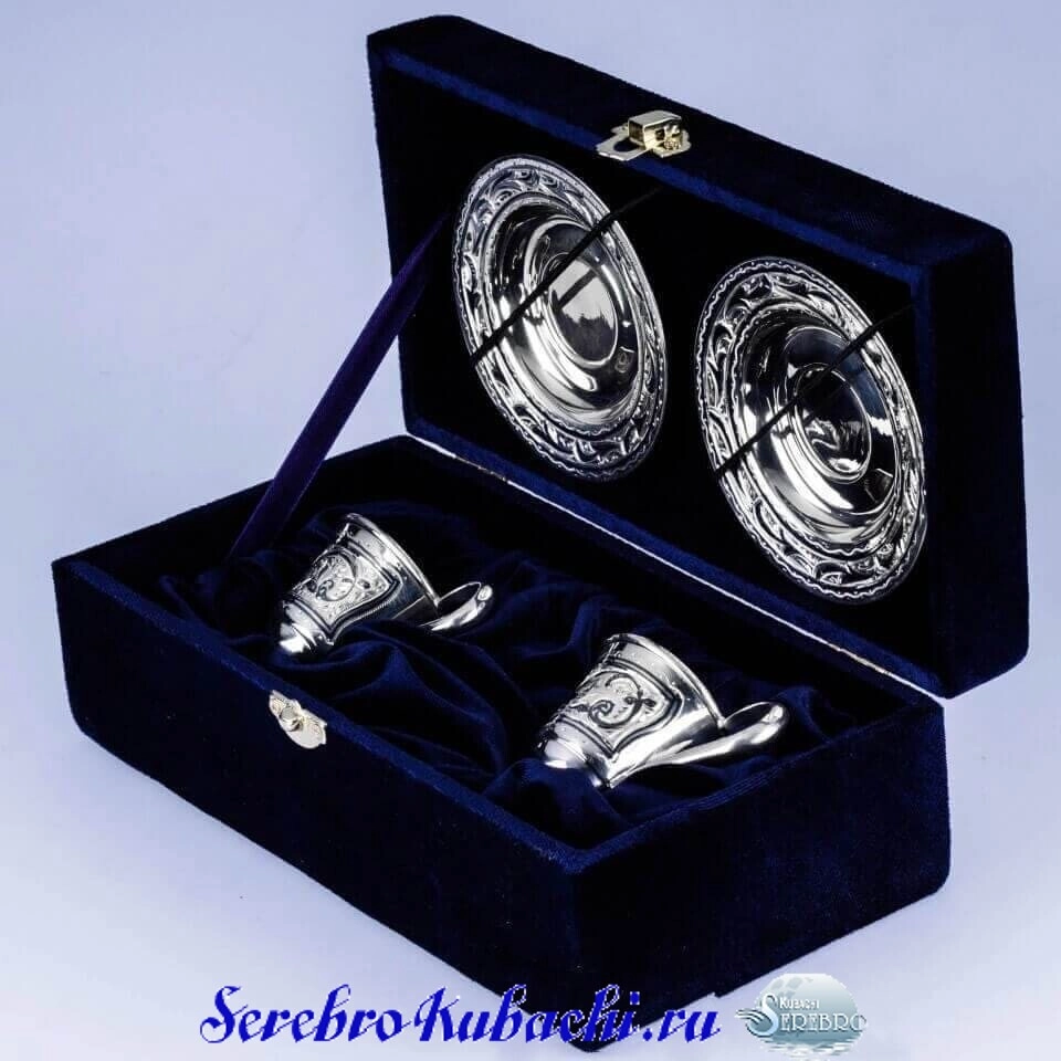 набор серебряных кофейных пар