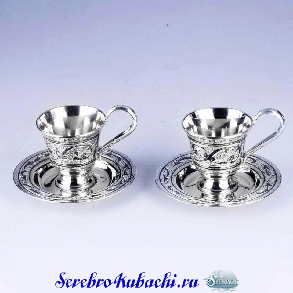 набор серебряных кофейных пар