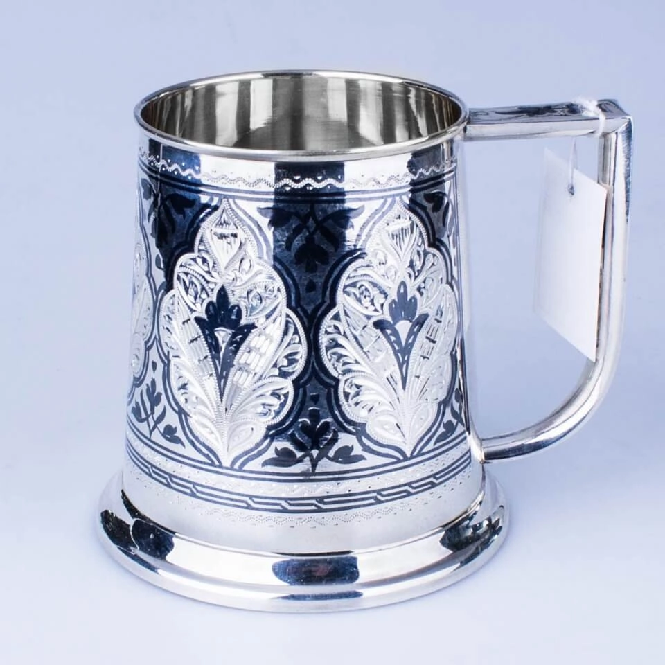 пивная кружка серебро
