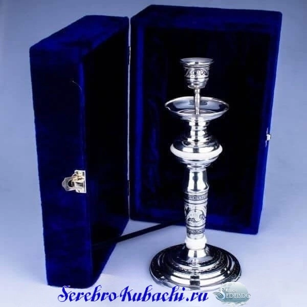 Alternative view of Подсвечник из серебра Кубачи