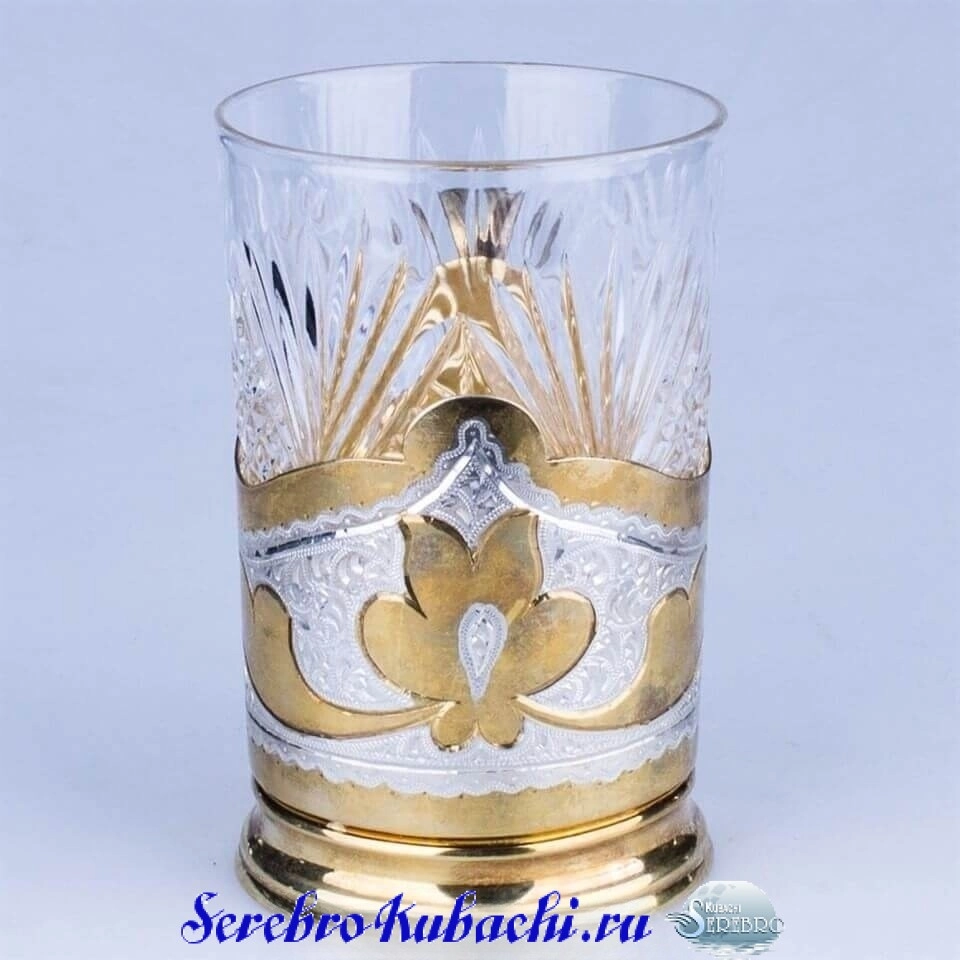 серебряный подстаканник с позолотой
