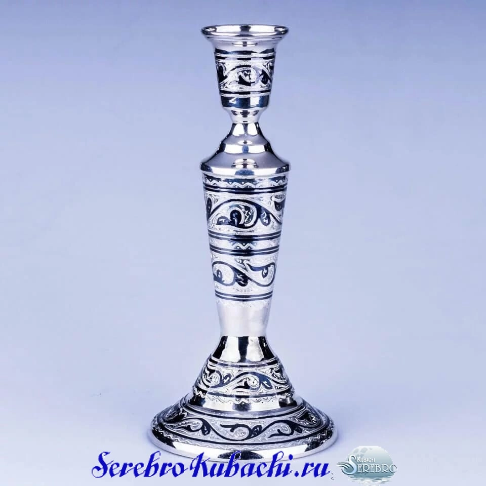 серебряный подсвечник