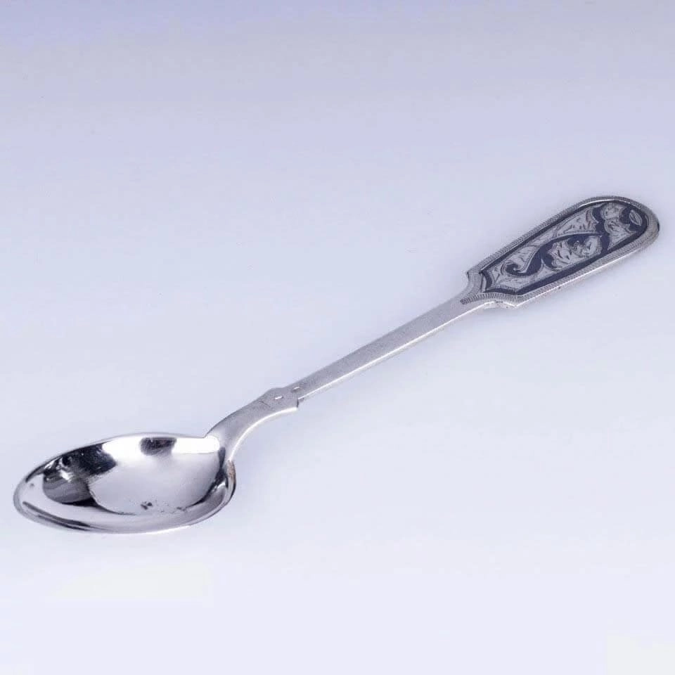 серебряная чайная ложка кубачи