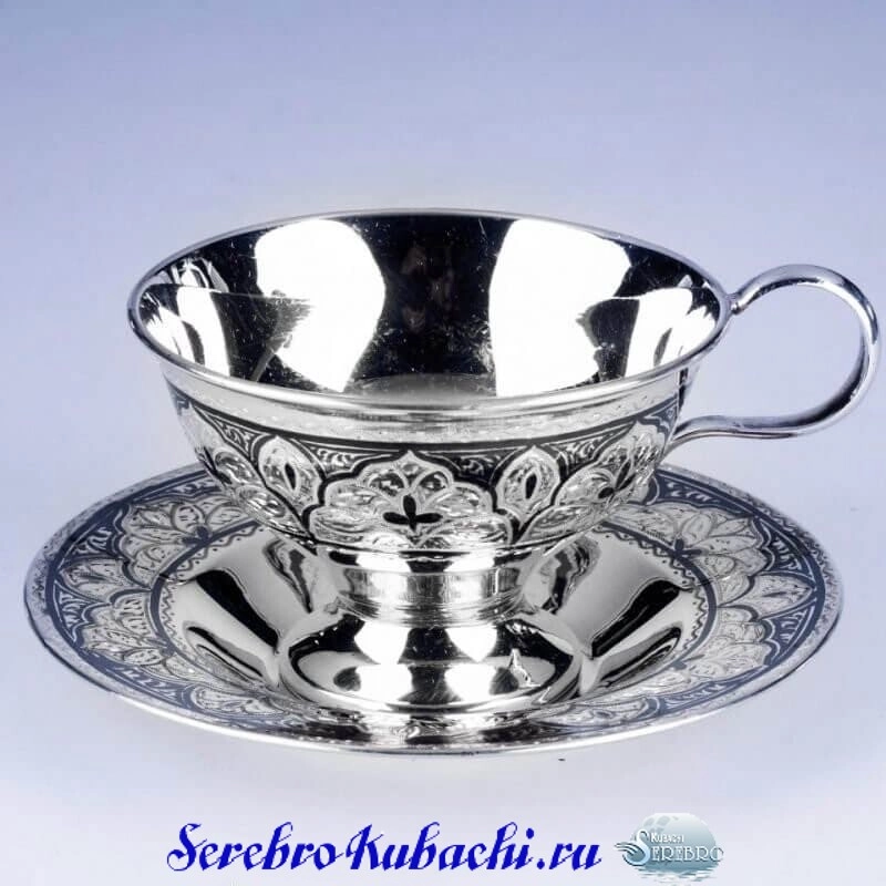 чайная серебряная пара