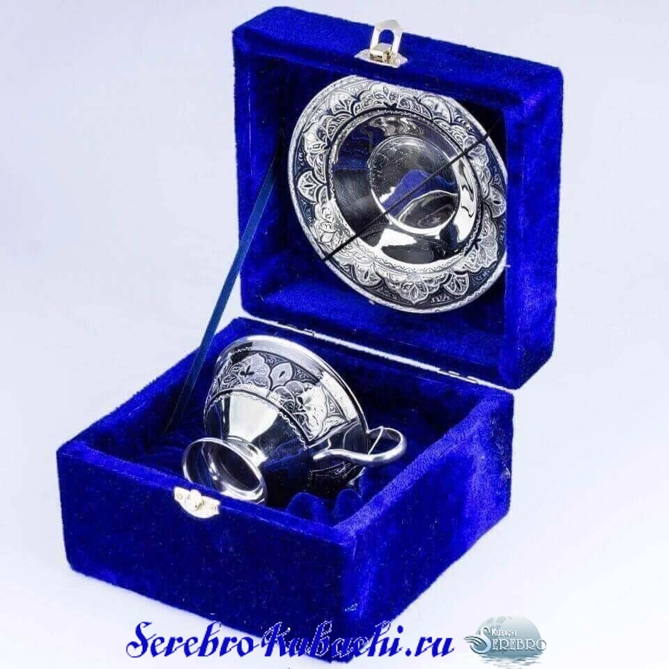 чайная серебряная пара