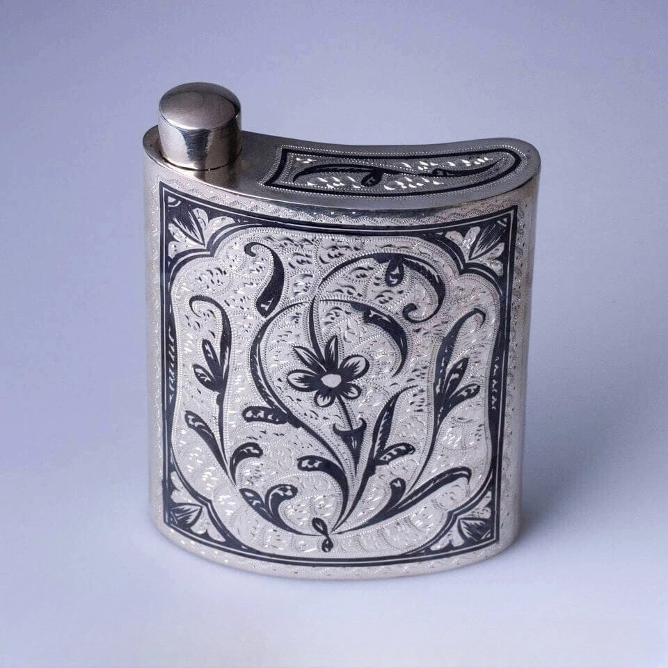 фляжка серебряная