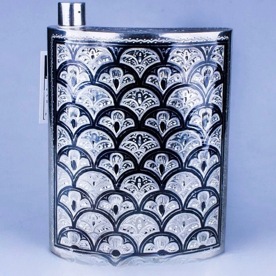 походная фляжка серебро