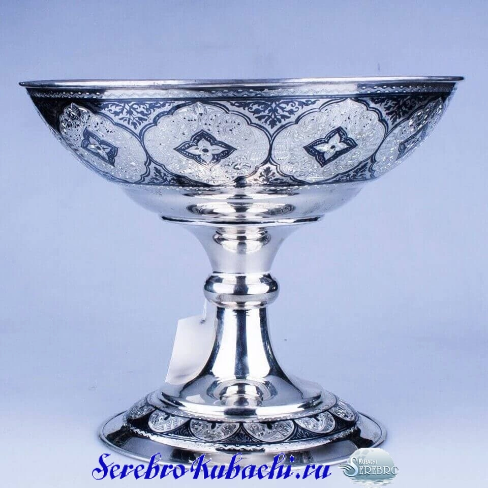 серебряная фруктовница кубачи