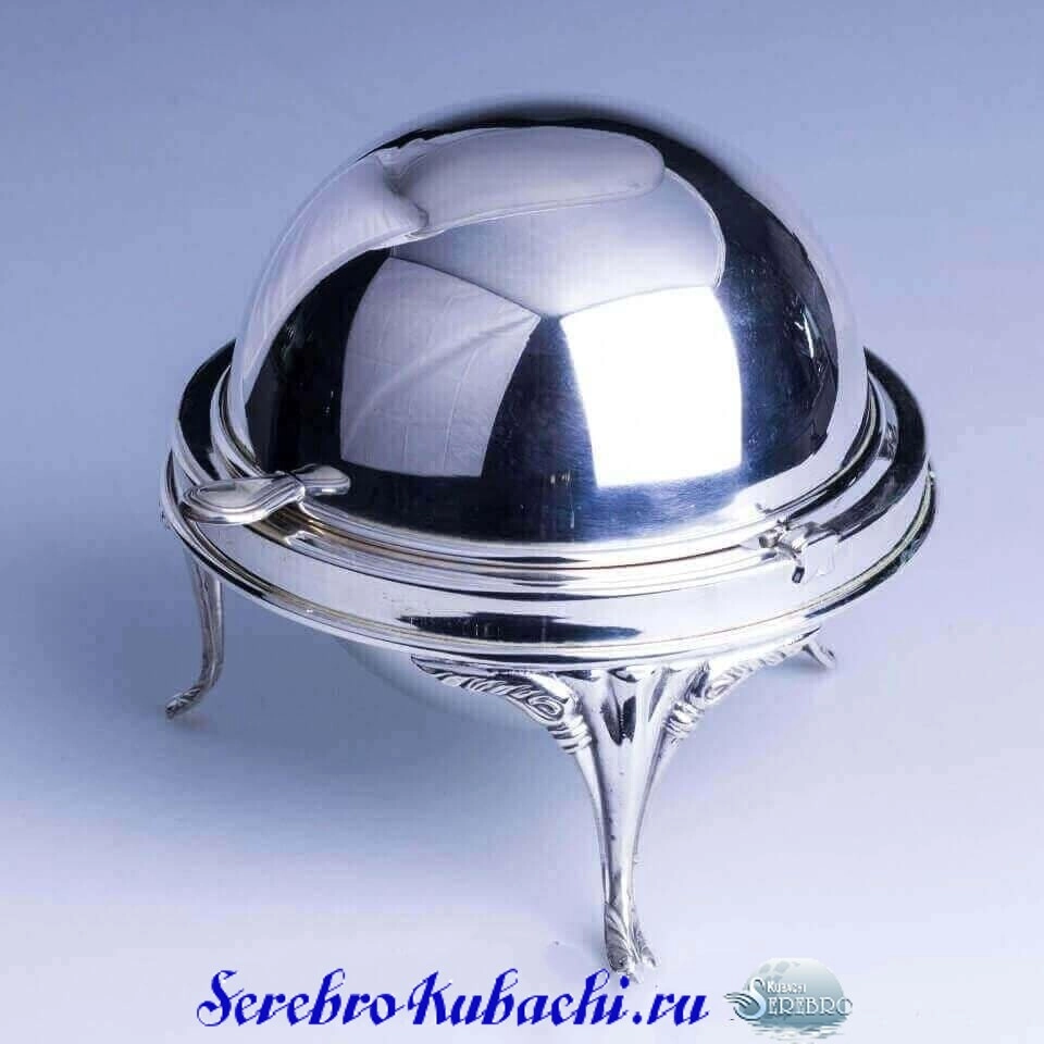 серебряная икорница шар