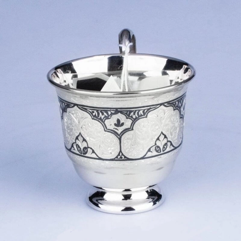 чайная серебряная пара