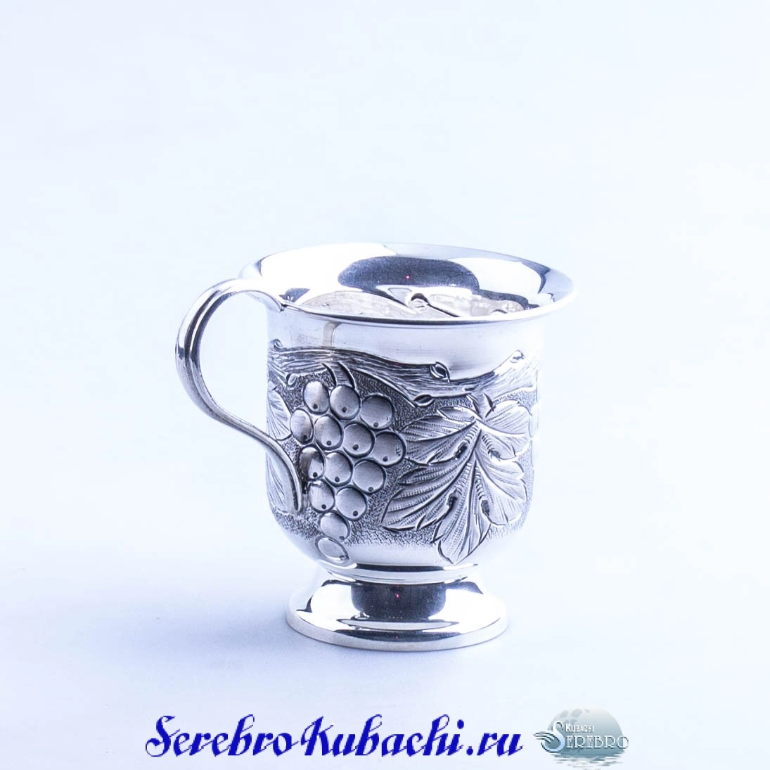 серебряная кружка виноградная лоза