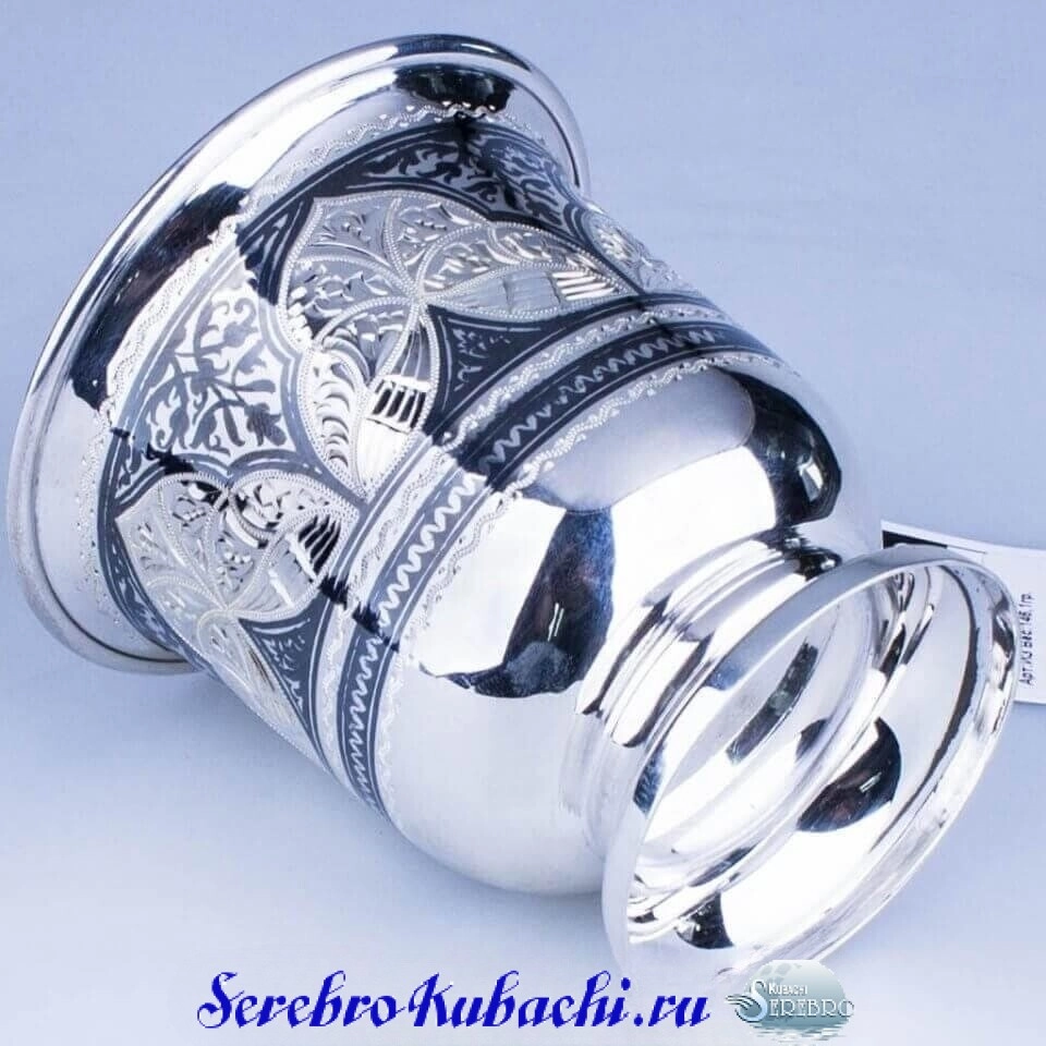 Alternative view of Подарок мужчине серебряная кружка Кубачи