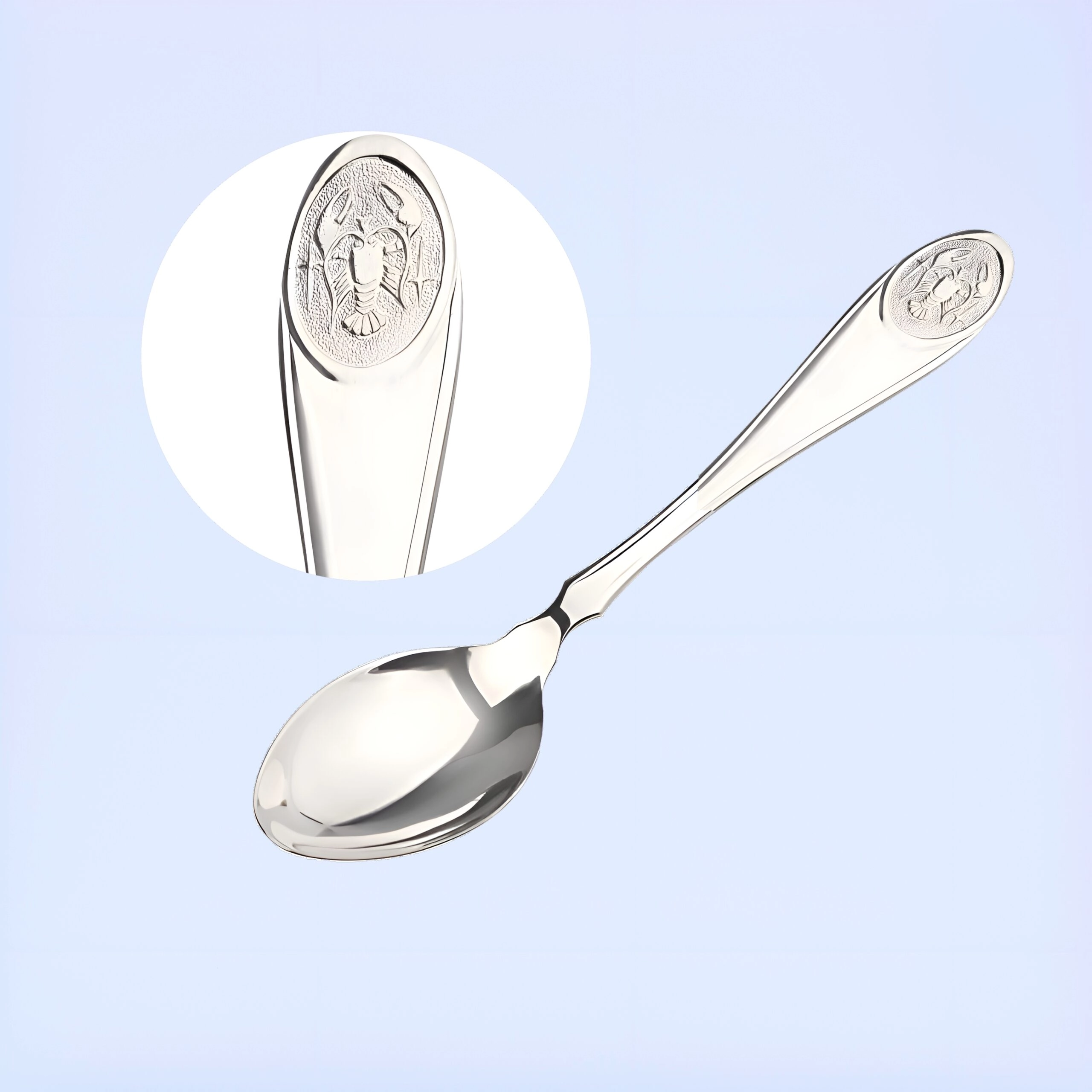 серебряная ложка знак зодиака рак