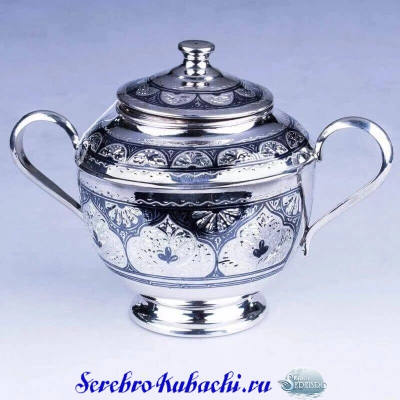 серебряная сахарница Кубачи