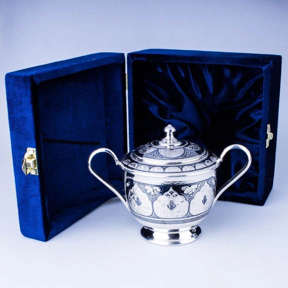 серебряная сахарница кубачи