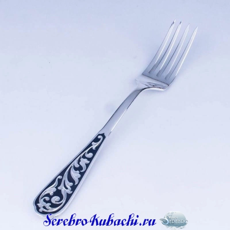 вилка серебряная