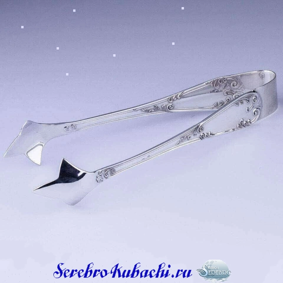 серебряные щипцы для горячего и десертов