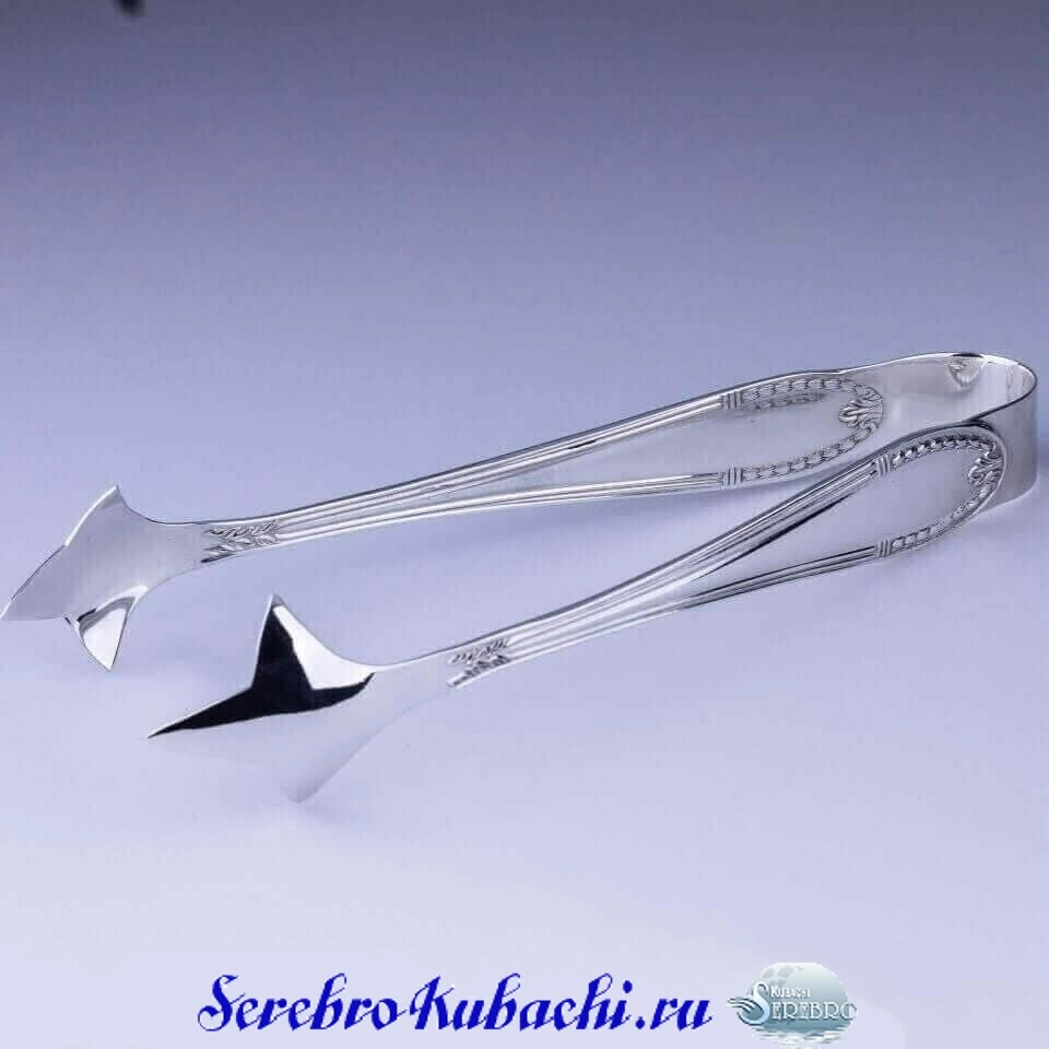 серебряные щипцы для горячего и десертов