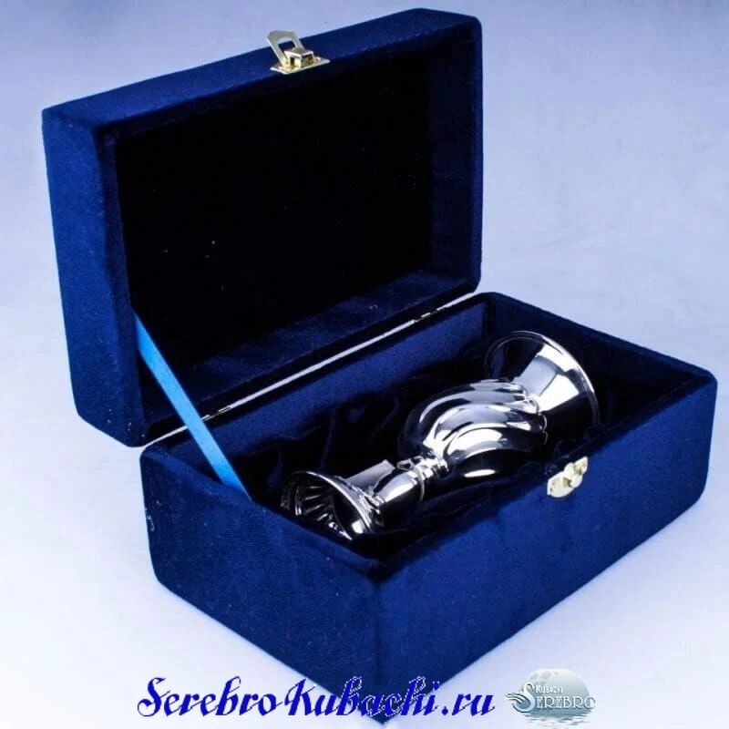 красивый серебряный бокал