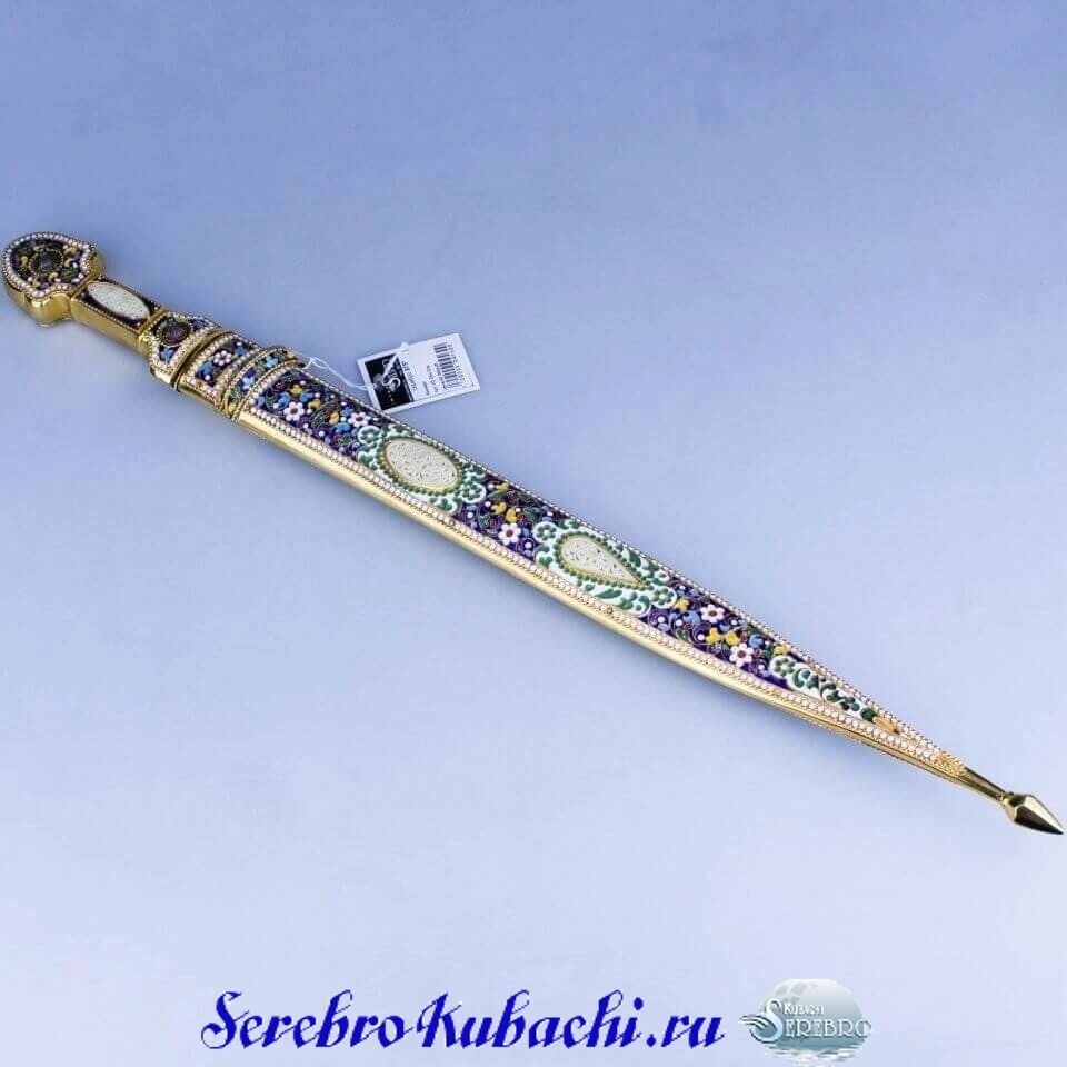 серебряный кинжал с эмалями