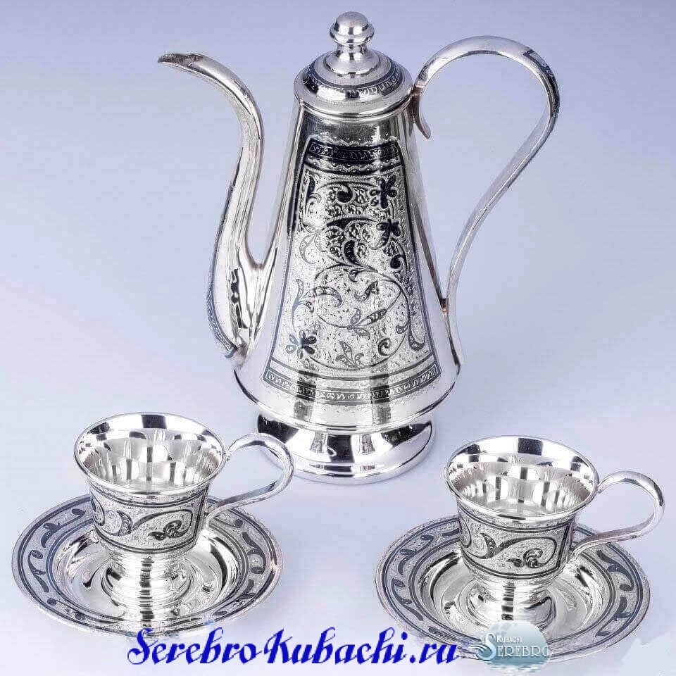 большой серебряный кофейный набор