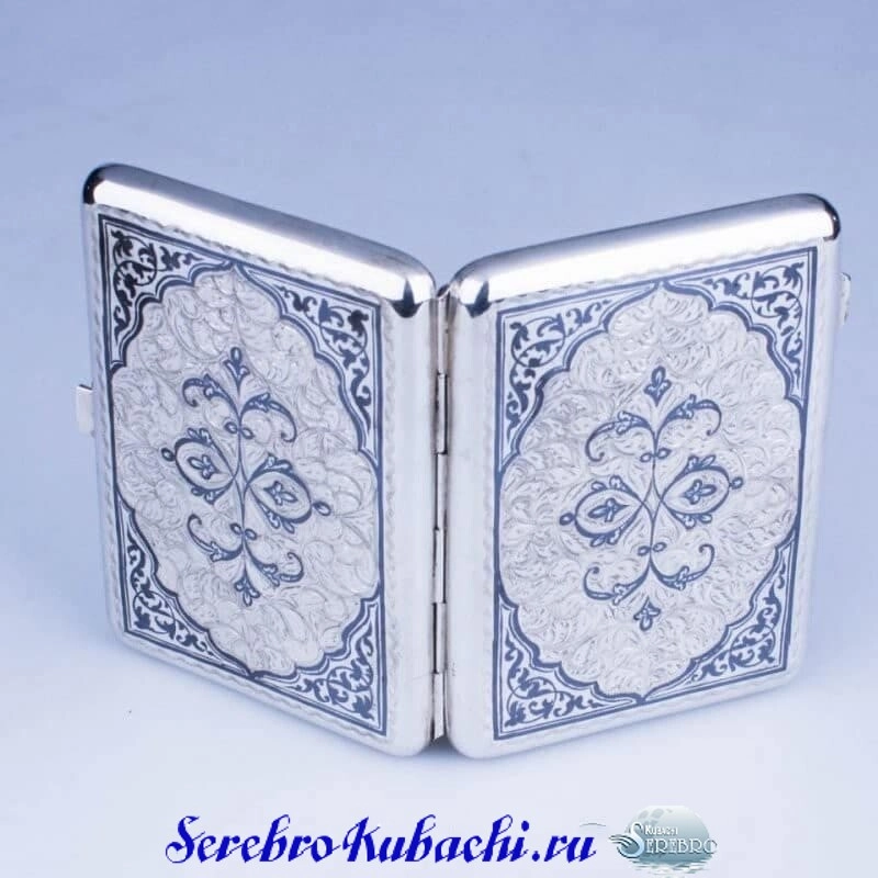 мужской серебряный портсигар