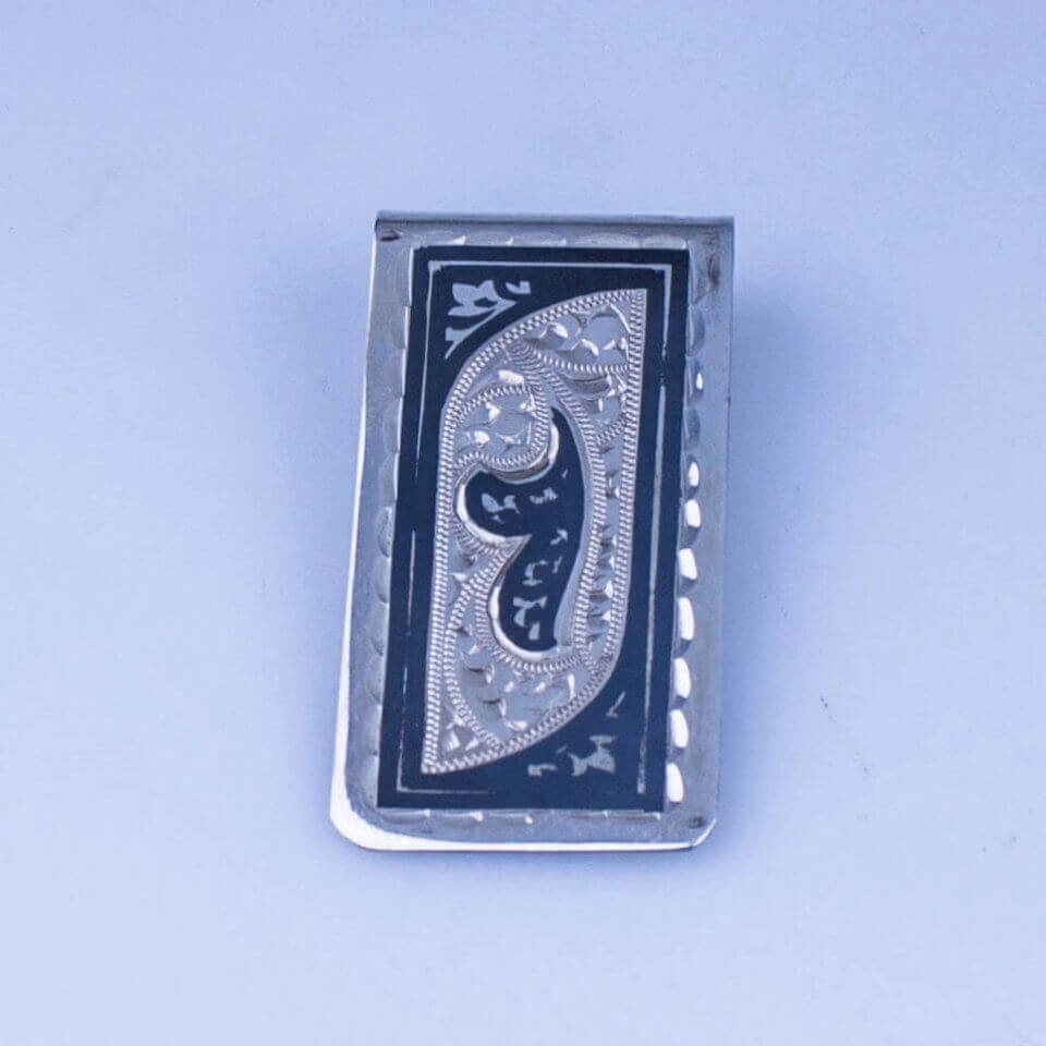 серебряный зажим для денег