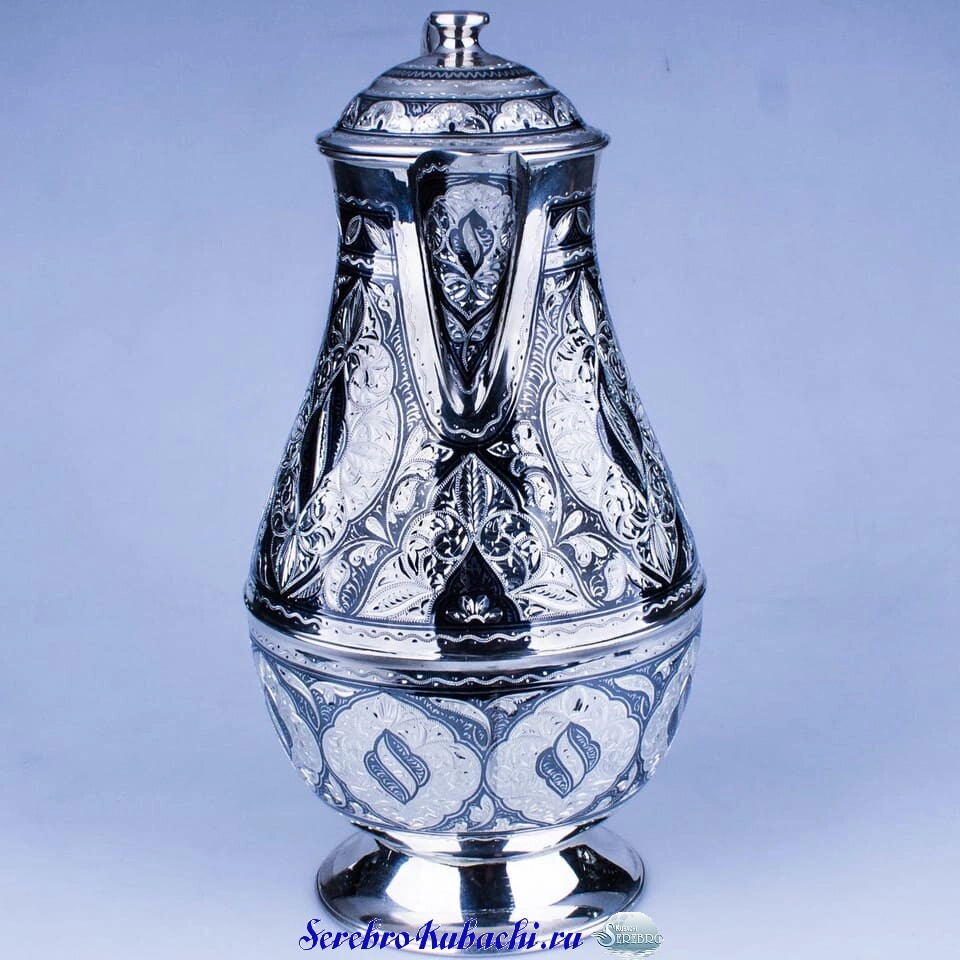 серебряный кувшин для воды кубачи