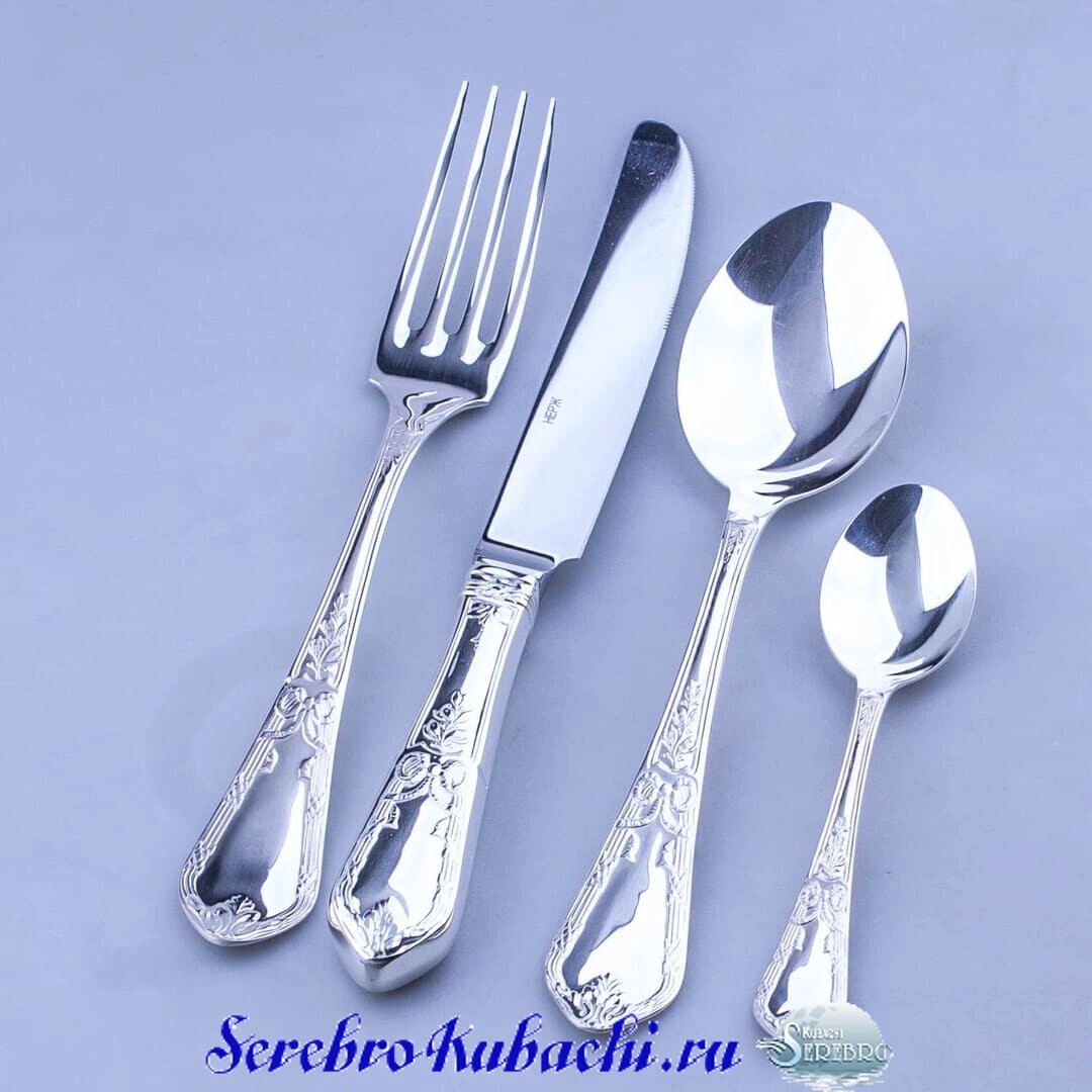 Alternative view of Серебряный столовый набор эгоист