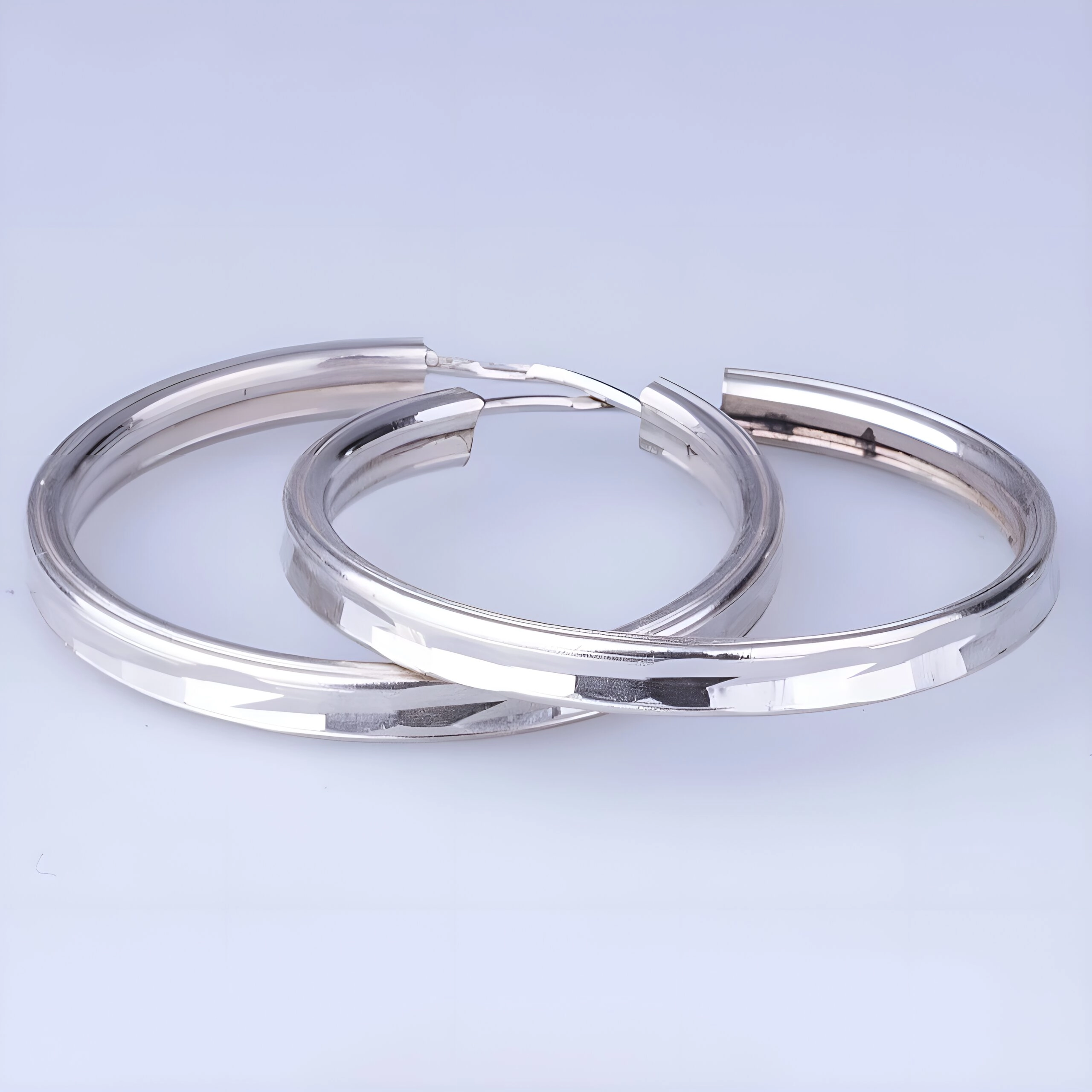 серебряные серьги конго