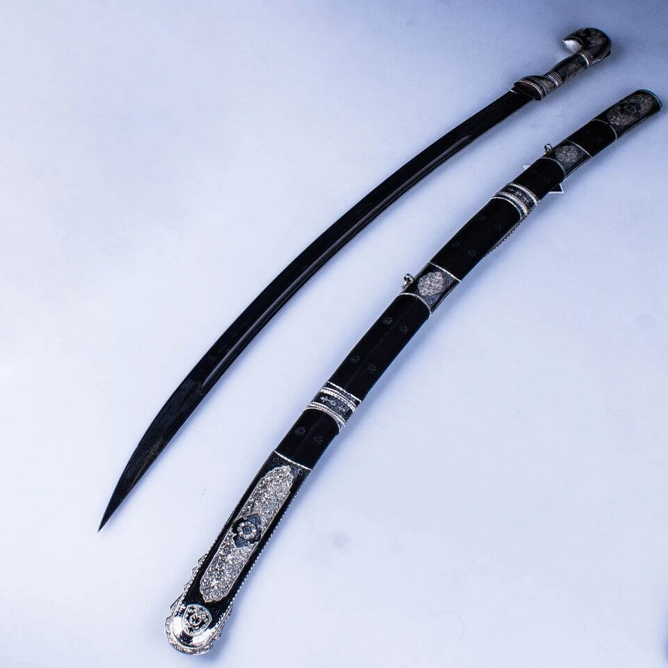 серебряная казачья шашка