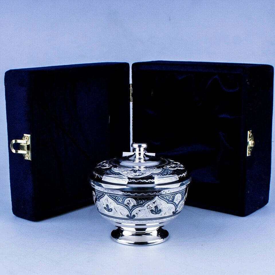 серебряная вазочка для варенья