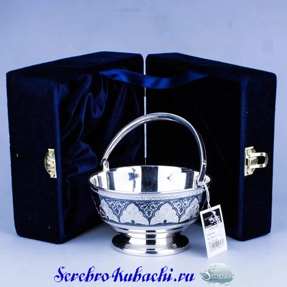 конфетница серебряная кубачи