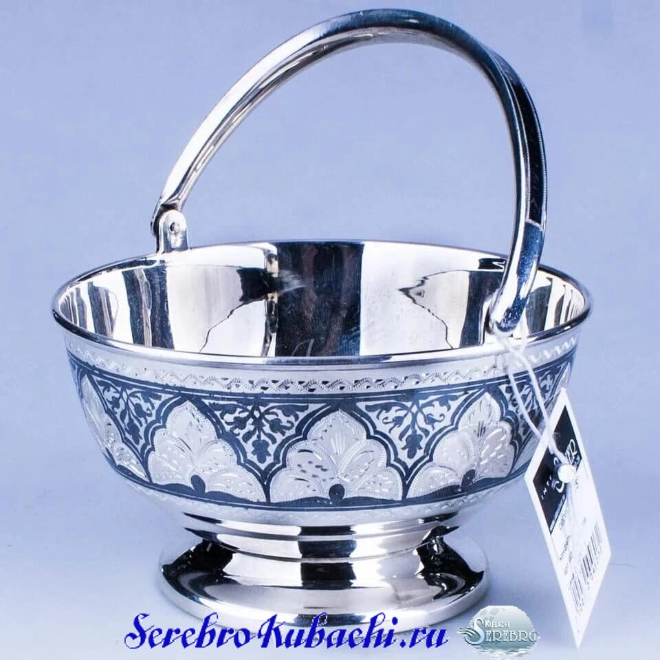 конфетница серебряная кубачи