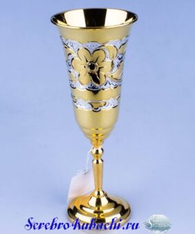 Alternative view of Серебряные бокалы с позолотой