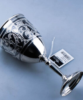 серебряный бокал с монограммой