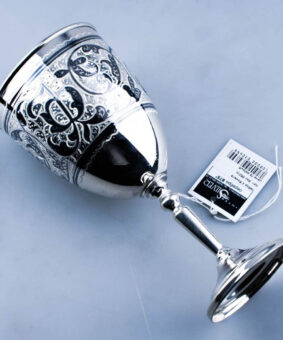 серебряный бокал с монограммой