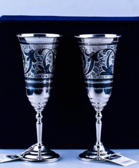 набор бокалов из серебра